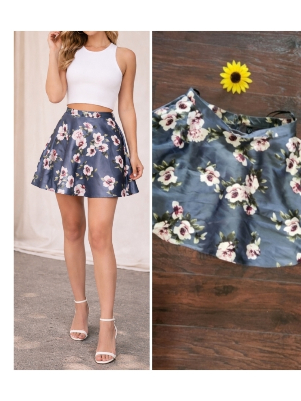Windsor Floral Skirt Zipped Up Size 15/16